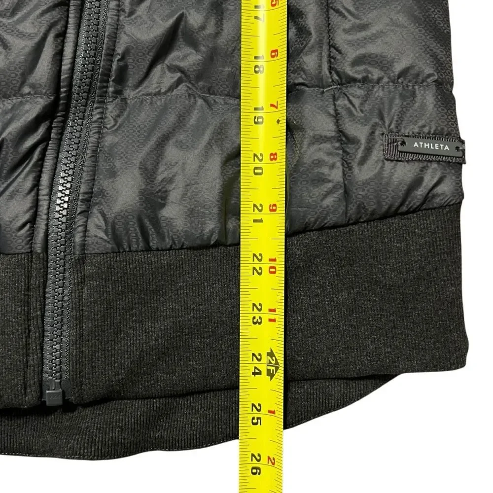 Athleta Inlet Grey Quilted Down Jacket XXS Gorpcore Hiking Activewear Outdoor